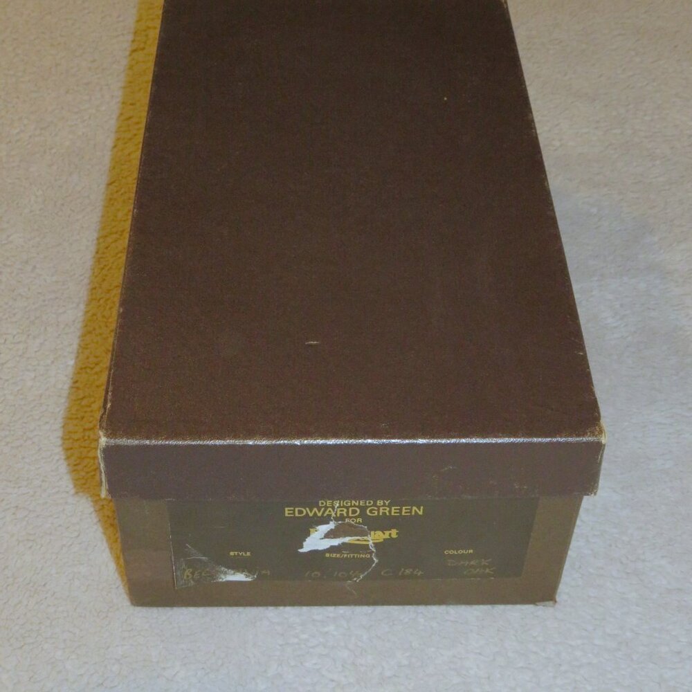 Edward Green Belgravia Dark Oak Antique Loafers 10.5 C NWB - Picture 14 of 15